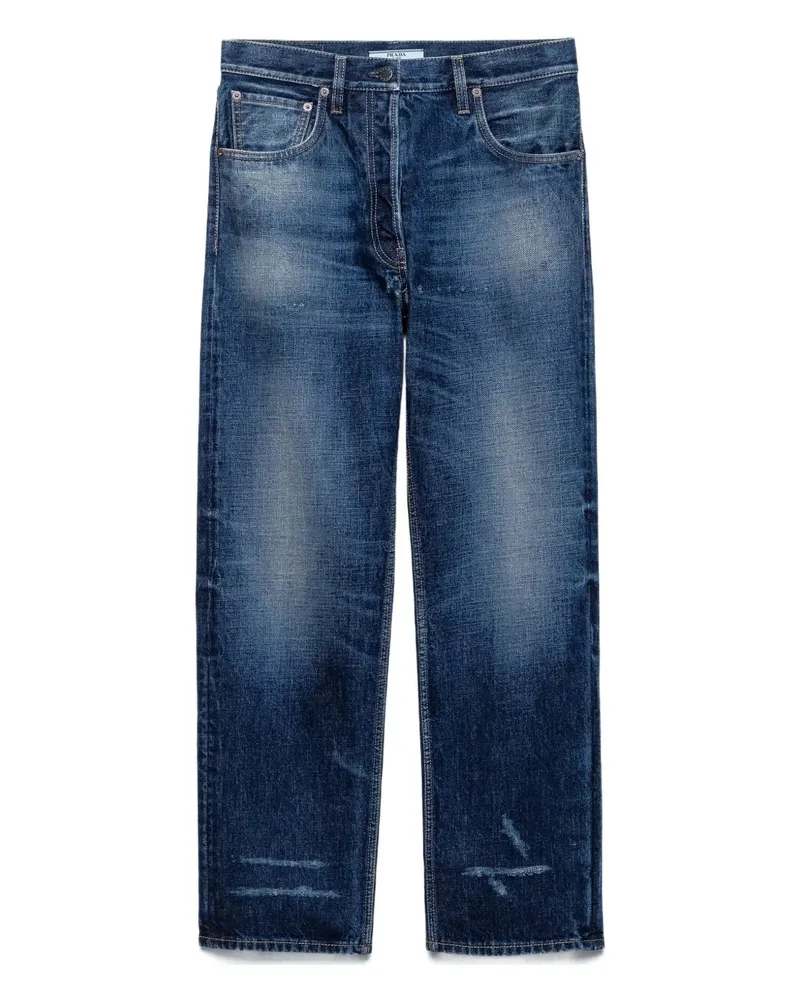 Prada Ausgeblichene Five-Pocket-Jeans - Blau Blau