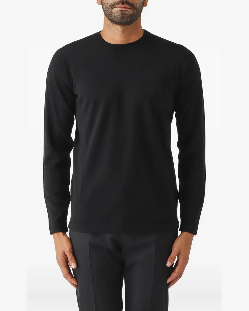 Filippo de Laurentiis Klassisches Langarmshirt - Schwarz Schwarz