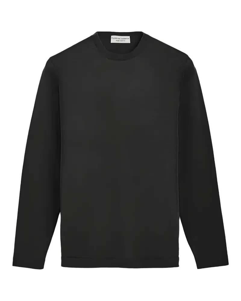 Filippo de Laurentiis Klassisches Langarmshirt - Schwarz Schwarz