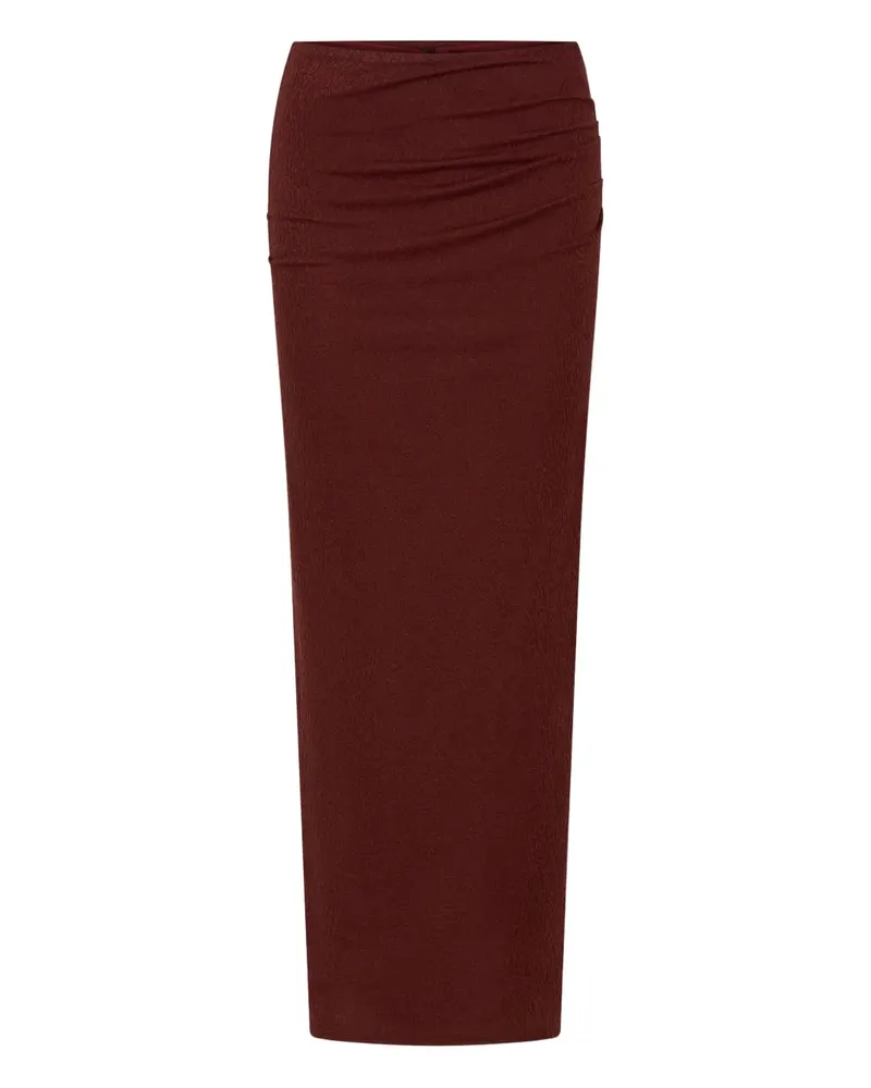 Anna Quan Geraffter Vesper Maxirock - Rot Rot