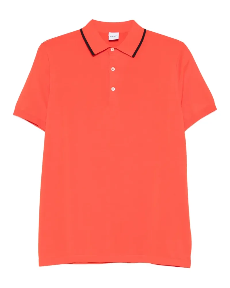 ASPESI Gestricktes Poloshirt mit Kontrastkragen - Orange Orange