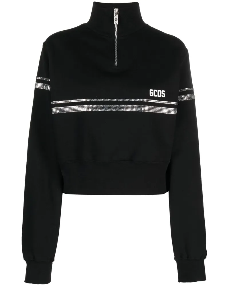 GCDS Sweatshirt mit Logo Schwarz