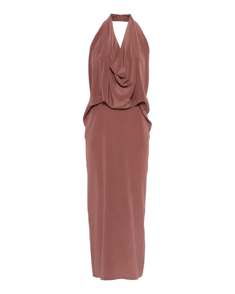 ALYSI Drapiertes Neckholder-Kleid - Rosa Rosa