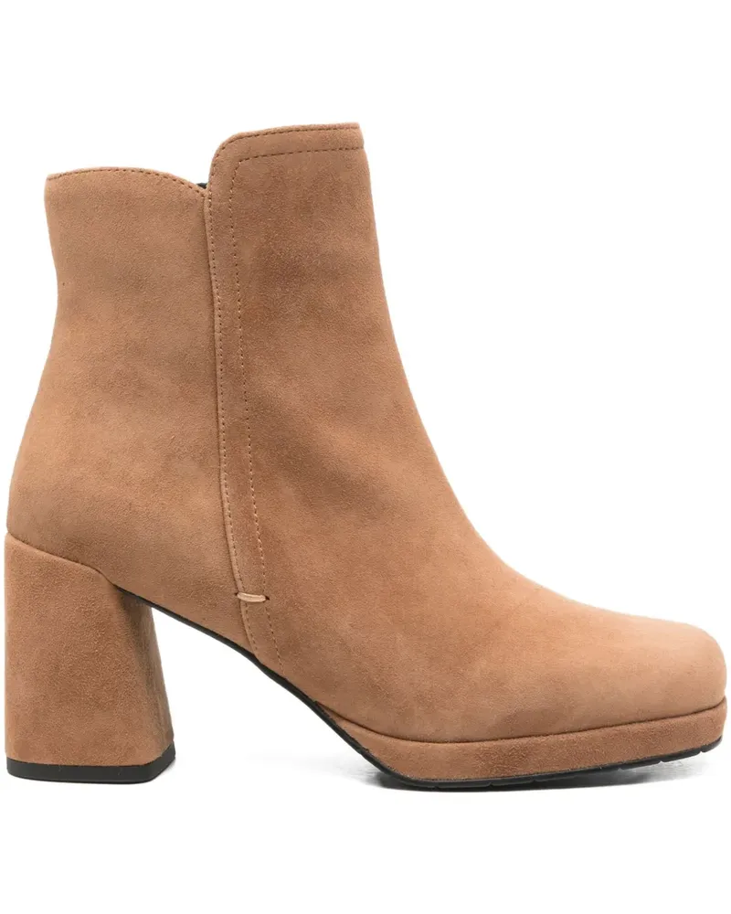 Bruno Premi Stiefeletten mit Blockabsatz - Nude Nude