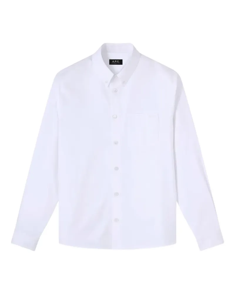 A.P.C. Greg Oxford shirt - Weiß Weiß