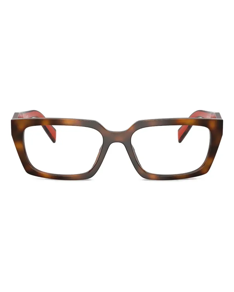 Prada Brille mit eckigem Gestell - Braun Braun
