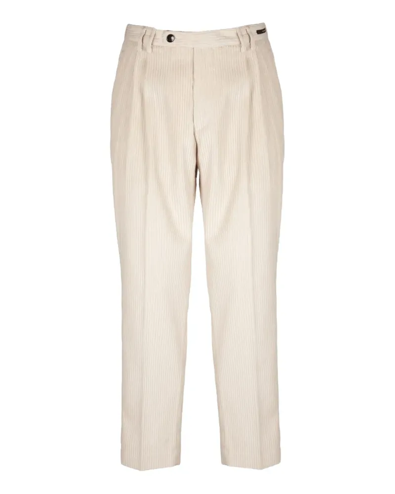 MICHAEL COAL pleated corduroy trousers - Nude Nude