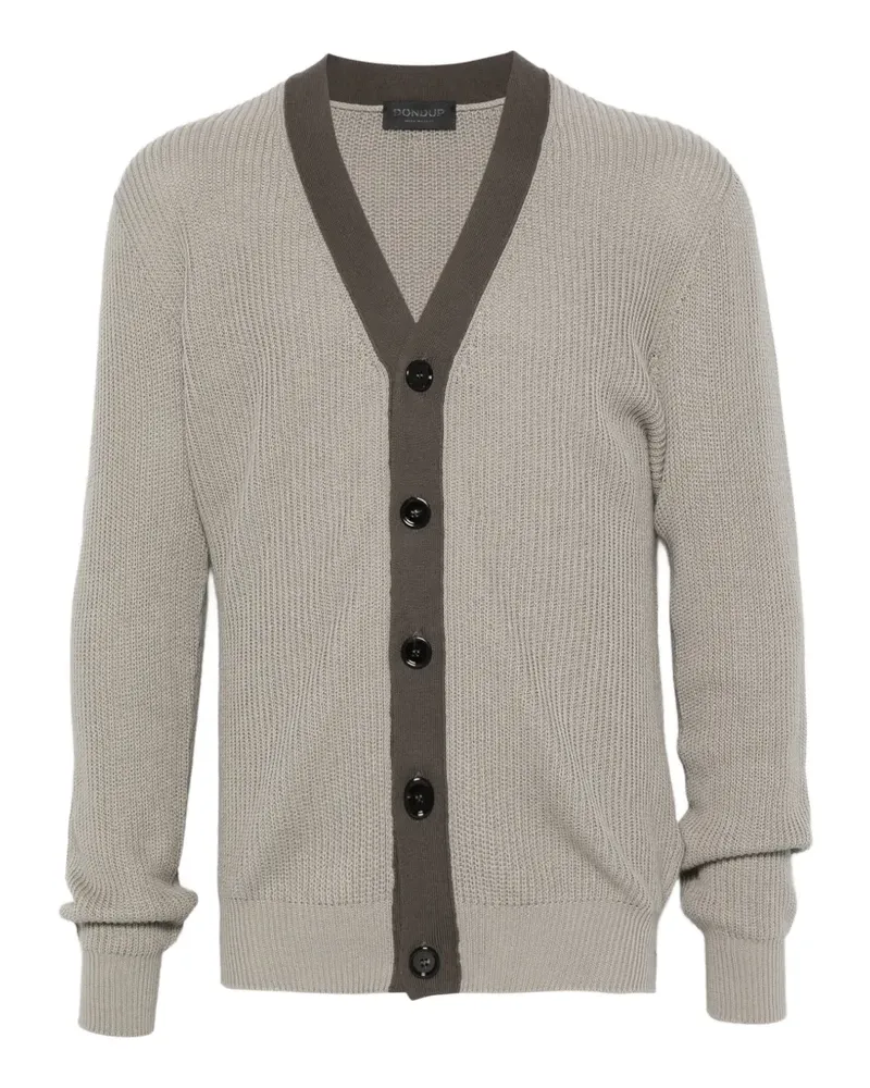 Dondup ribbed-knit V-neck cardigan - Nude Nude