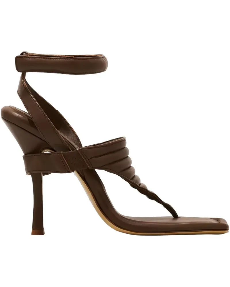 Gia Borghini 110mm ankle strap square-toe sandals - Braun Braun