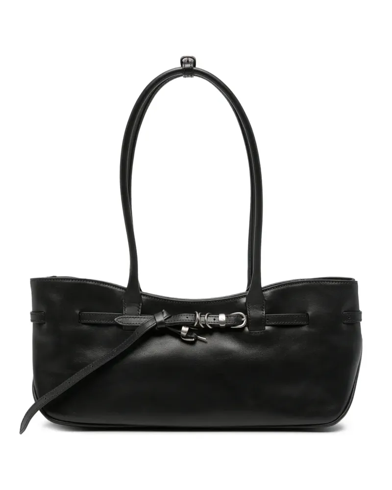 Marge Sherwood buckle-detail leather shoulder bag - Schwarz Schwarz