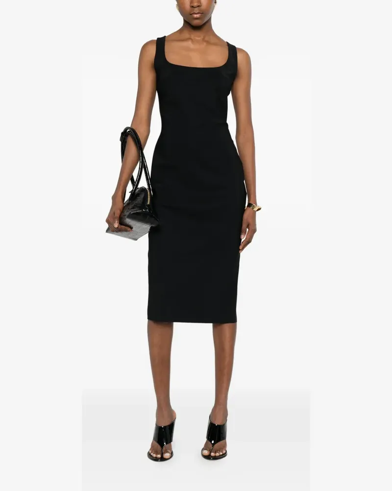 Chiara Boni square-neck midi dress - Schwarz Schwarz