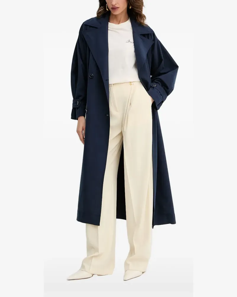 HUGO BOSS Trenchcoat mit Gürtel - Blau Blau