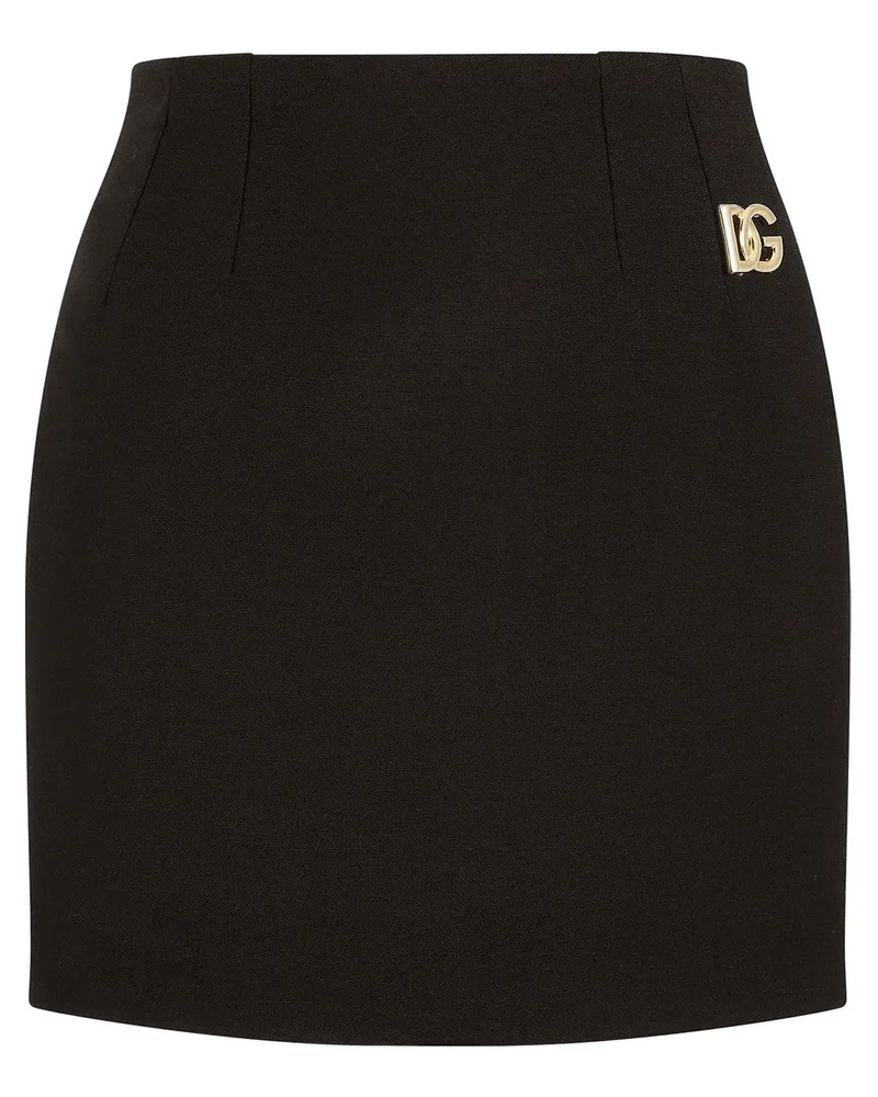 Dolce & Gabbana Minirock mit Logo-Applikation - Schwarz Schwarz