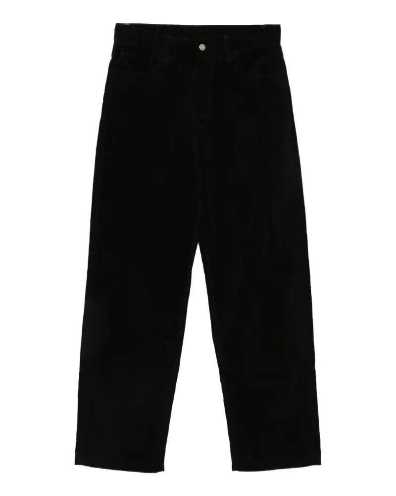 Carhartt WIP corduroy logo-patch jeans - Schwarz Schwarz