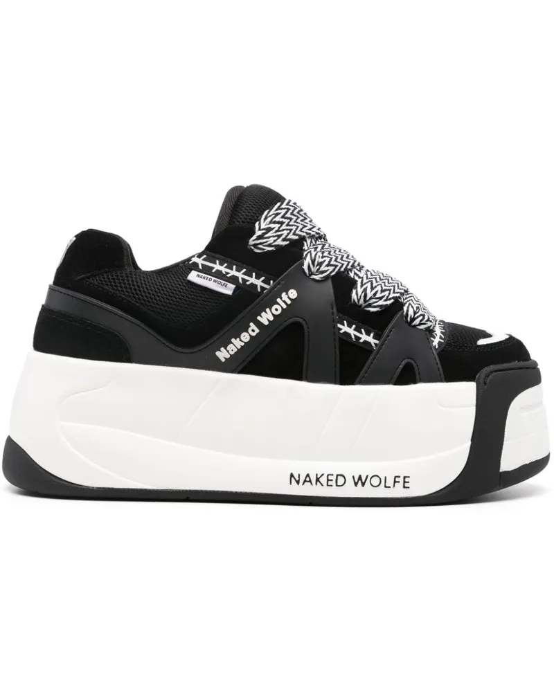 Naked Wolfe Sliders Plateau-Sneakers - Schwarz Schwarz