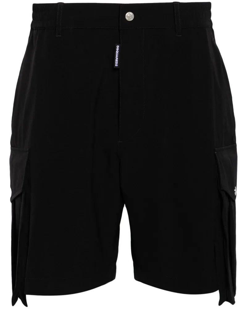 Dsquared2 Cargo-Shorts mit elastischem Bund - Schwarz Schwarz