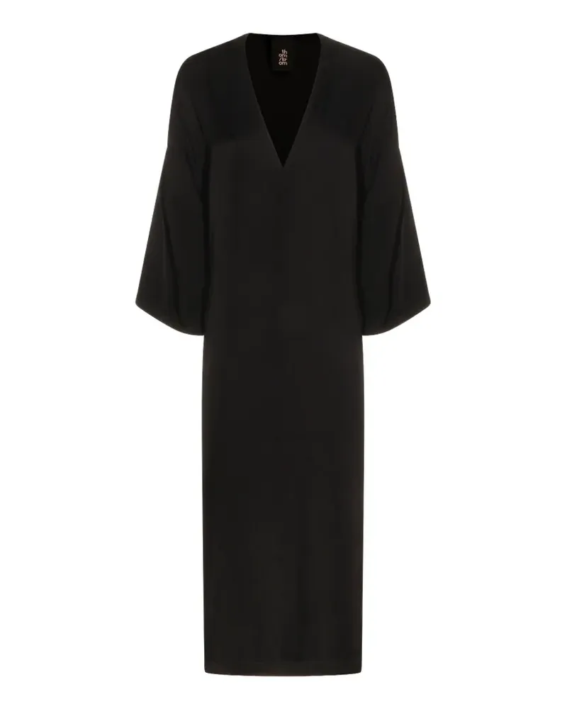 THOM KROM V-neck midi dress - Schwarz Schwarz