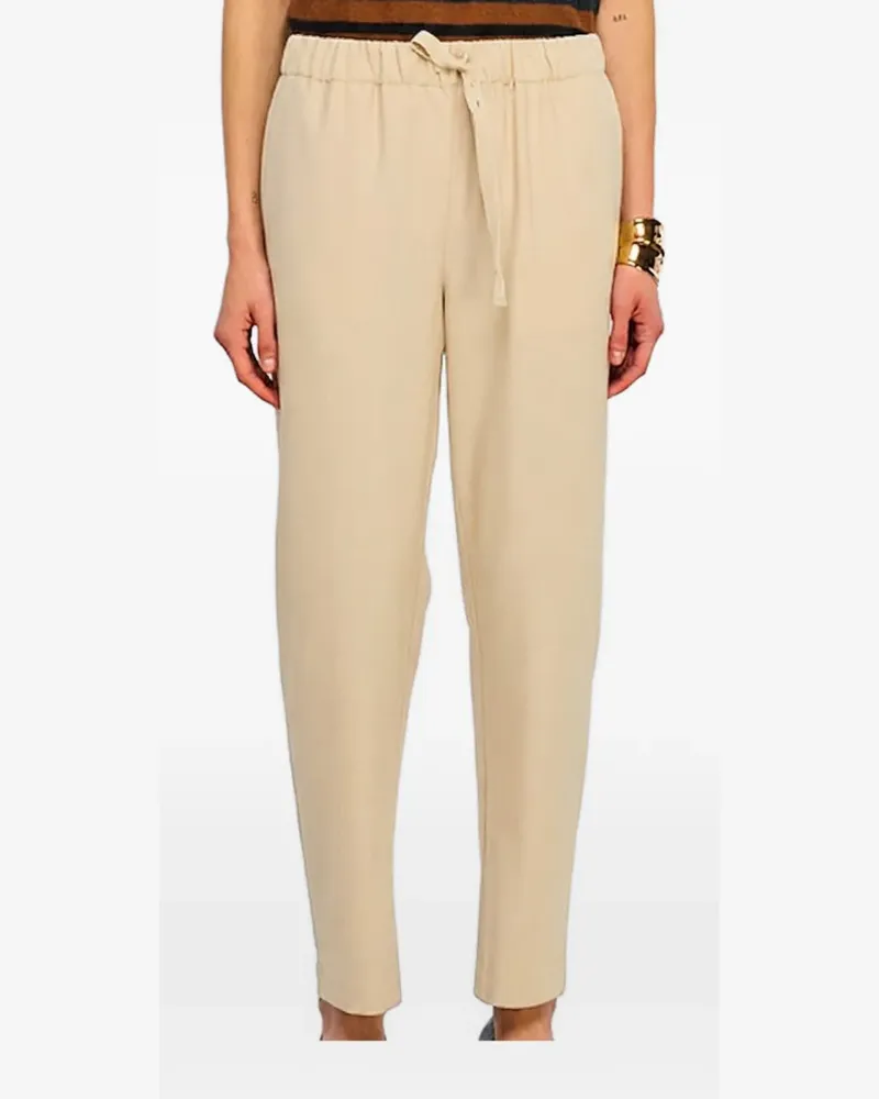 Semicouture drawstring-waistband tapered trousers - Weiß Weiß
