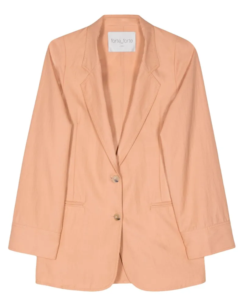 forte_forte Twill-Blazer mit italienischen Schlitzen - Nude Nude
