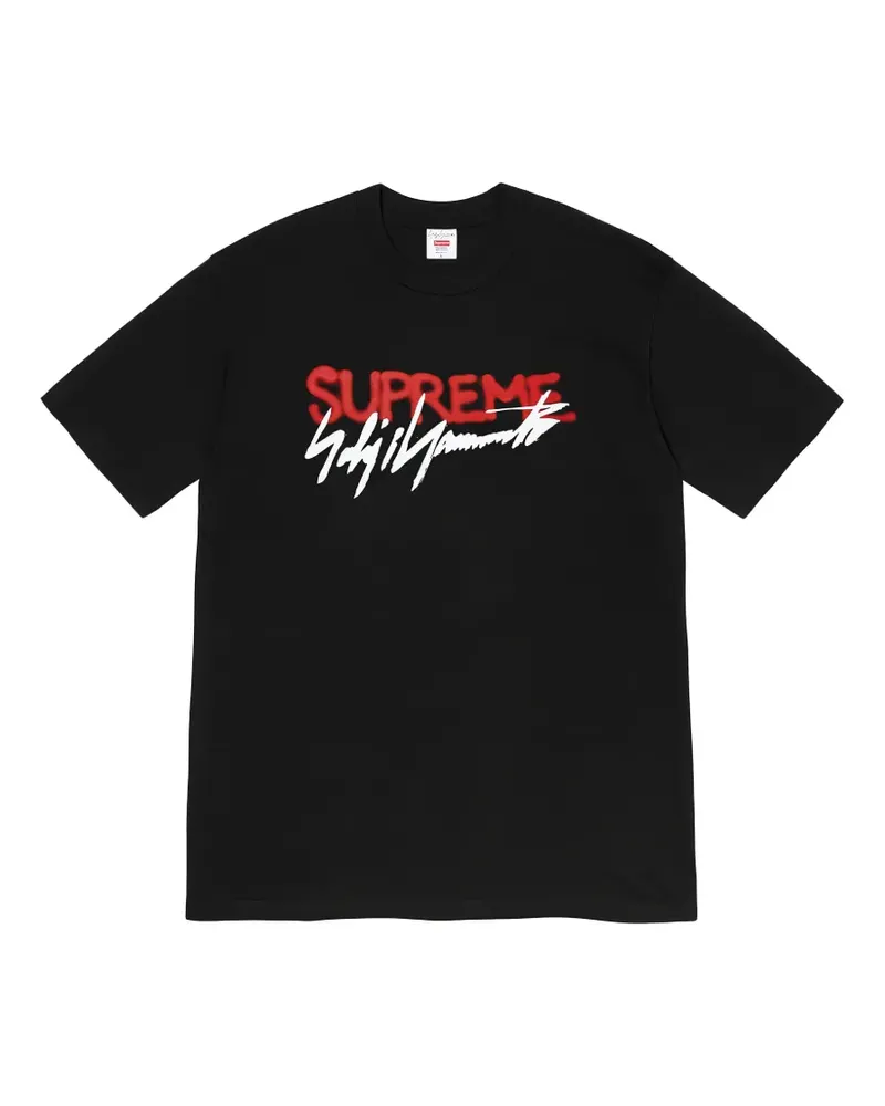 Supreme Being x Yohji Yamamoto Star T-Shirt mit Logo - Schwarz Schwarz