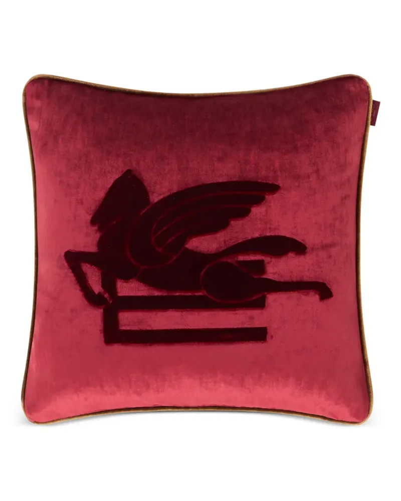 Etro Kissen mit Pegasus-Applikation - Rot Rot