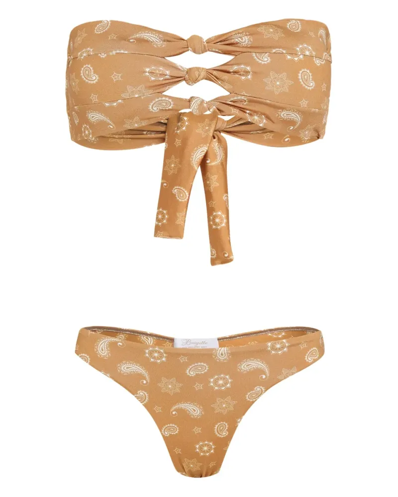 BRIGITTE Bikini mit Paisley-Print - Gelb Gelb