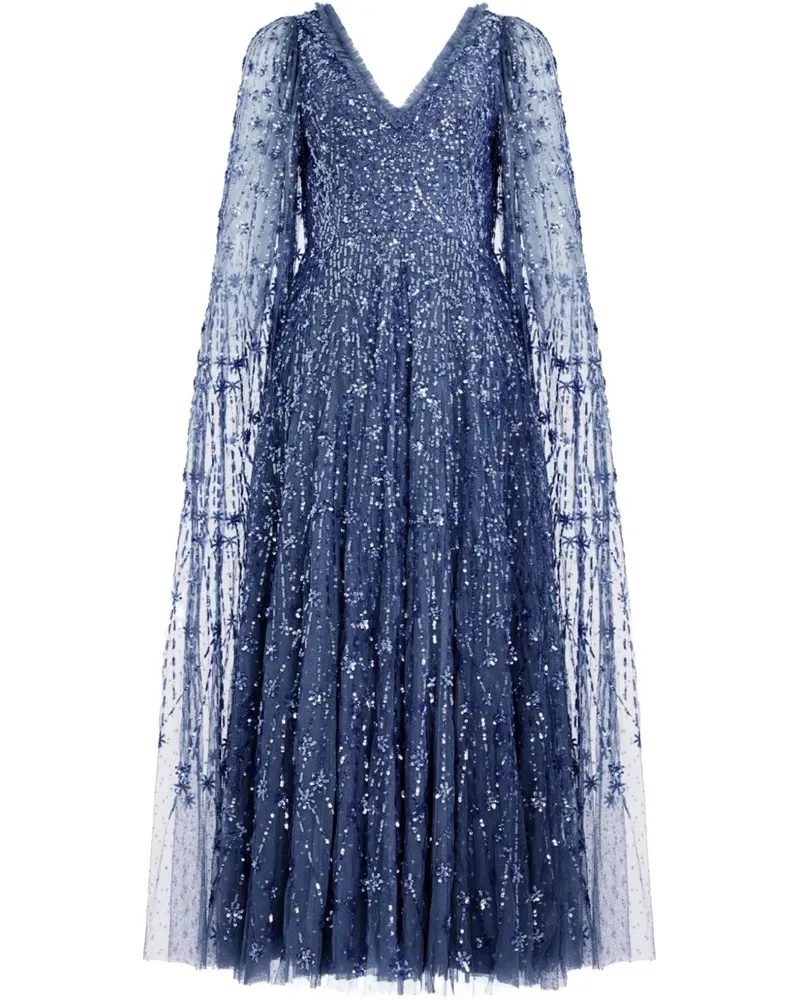 Needle & Thread Abendkleid mit Pailletten - Blau Blau
