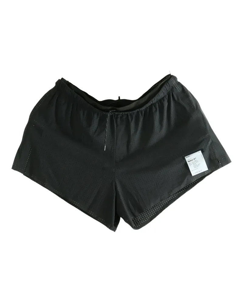 Satisfy Space-O™ 5" perforated elastic-waist shorts - Schwarz Schwarz