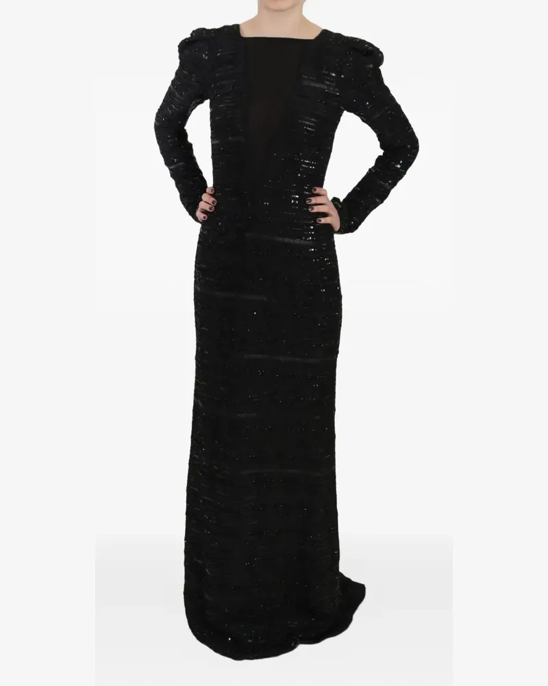 John Richmond Kleid mit Perlen - Schwarz Schwarz