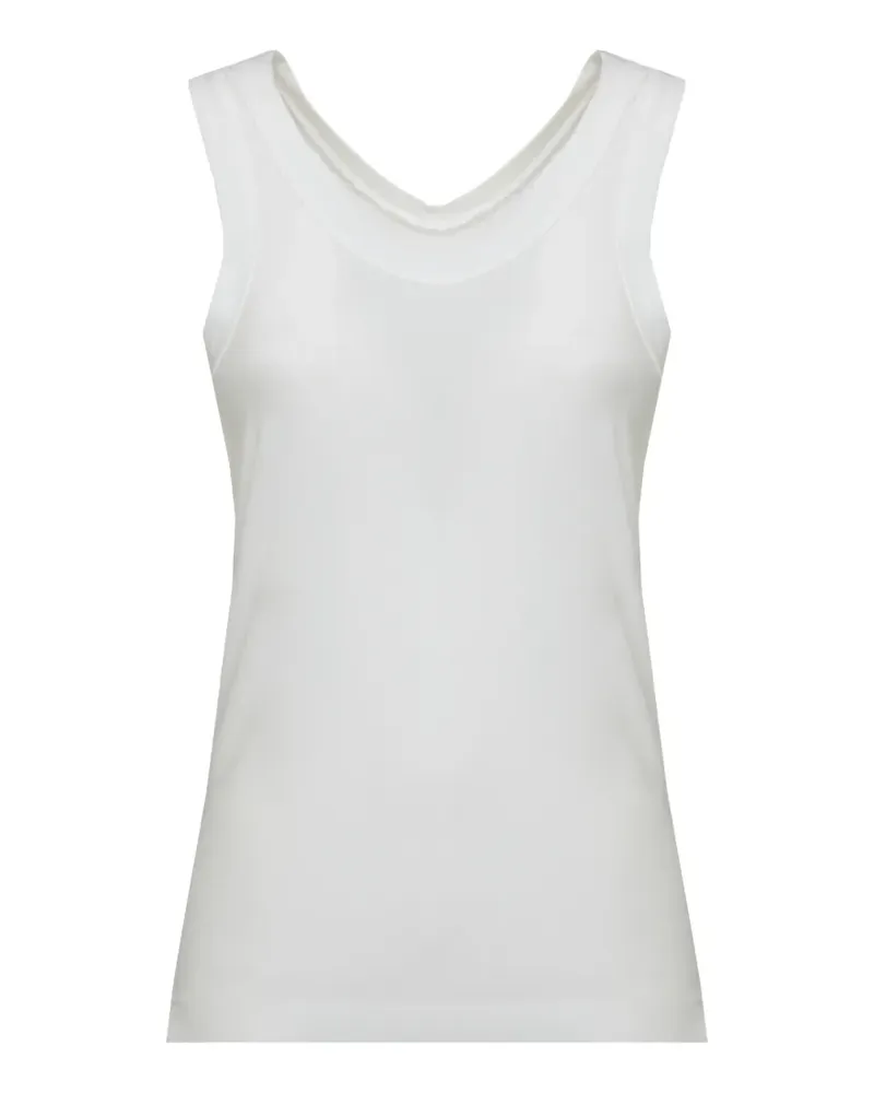 Norma Kamali Racer scoop-neck T-shirt - Weiß Weiß