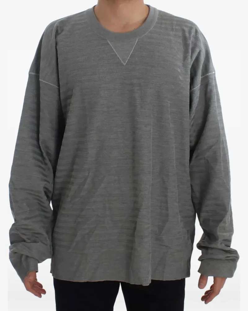 Dolce & Gabbana Rundhals-Pullover mit Zickzackmuster - Grau Grau