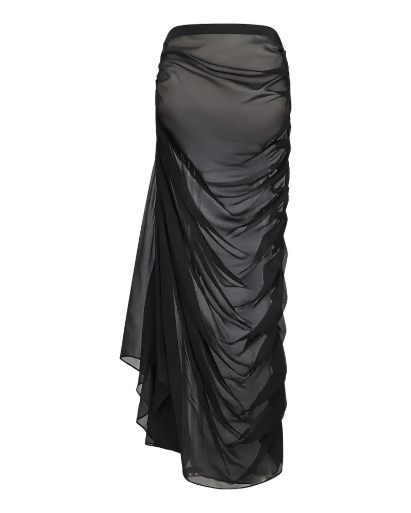 Giuseppe di Morabito ruched draped silk maxi skirt - Schwarz Schwarz