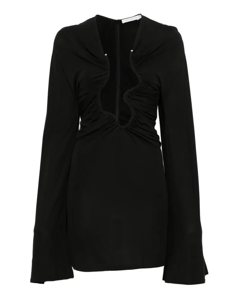 Christopher Esber Gerafftes Salacia Minikleid - Schwarz Schwarz
