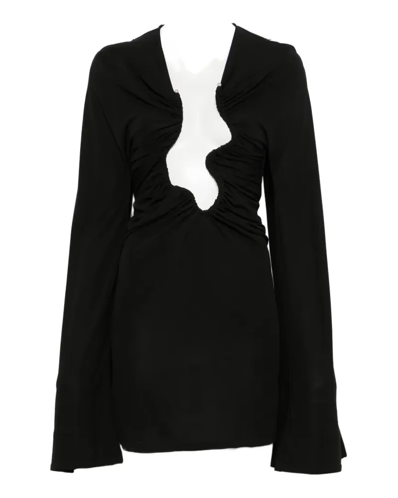 Christopher Esber Gerafftes Salacia Minikleid - Schwarz Schwarz