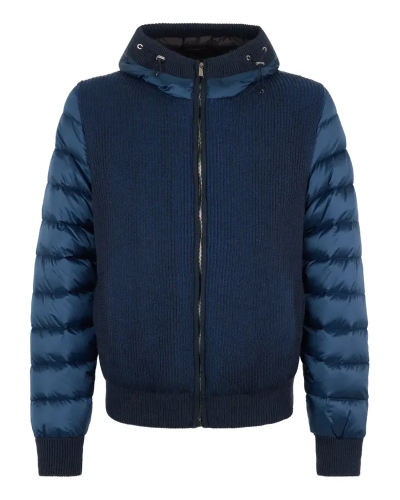MOORER hooded padded jacket - Blau Blau