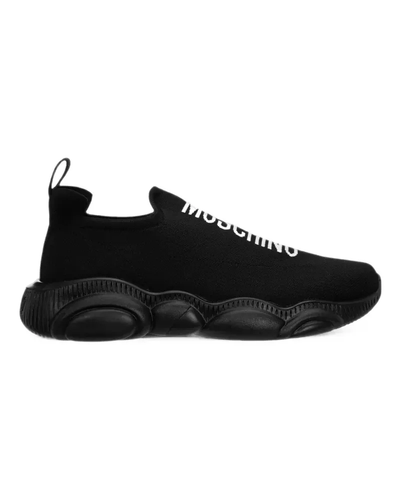 Moschino Teddy Sole Sneakers mit Logo - Schwarz Schwarz