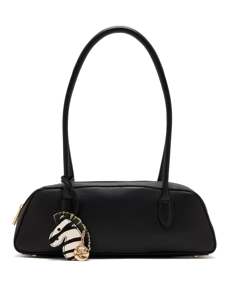 Sam Edelman Nori Tote Bag mit Zebra-Anhänger - Schwarz Schwarz