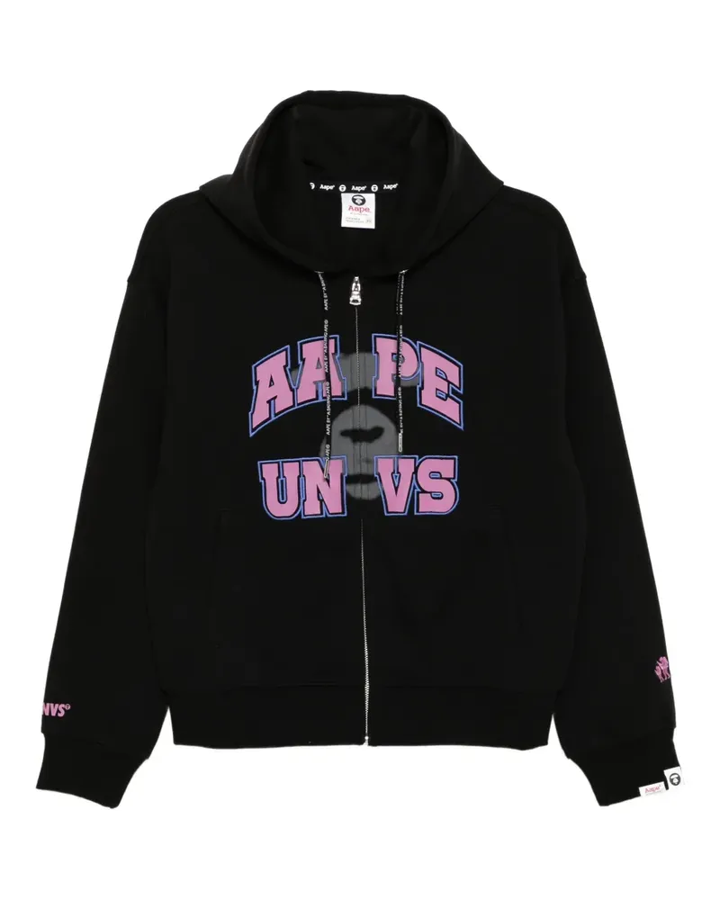 BAPE Kapuzenjacke mit Reißverschluss - Schwarz Schwarz
