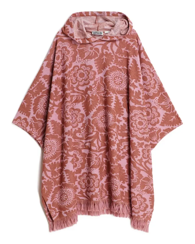 Essentiel floral-jacquard fringed dress - Rosa Rosa