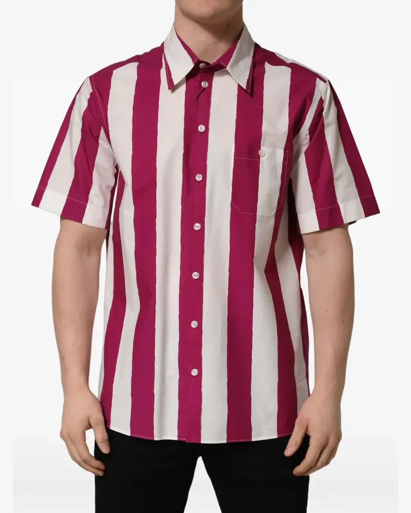 Dolce & Gabbana striped short-sleeve shirt - Weiß Weiß