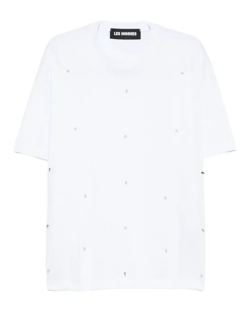 Les Hommes Spikes T-shirt - Weiß Weiß