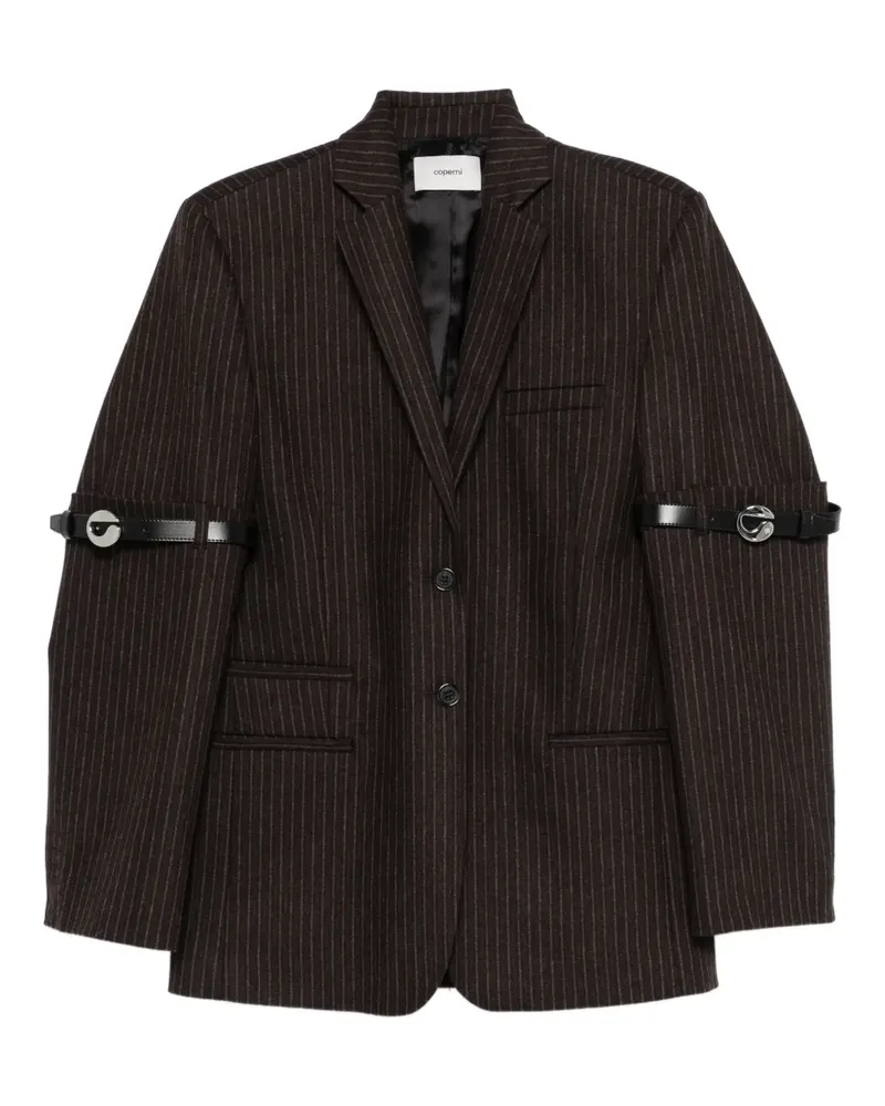 COPERNI Nadelstreifen-Sakko mit Gürtel - Braun Braun
