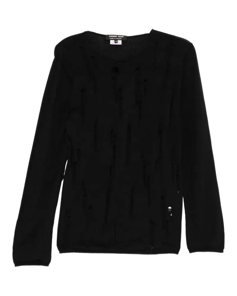 Comme des Garçons x Batoner Pullover im Distressed-Look - Schwarz Schwarz