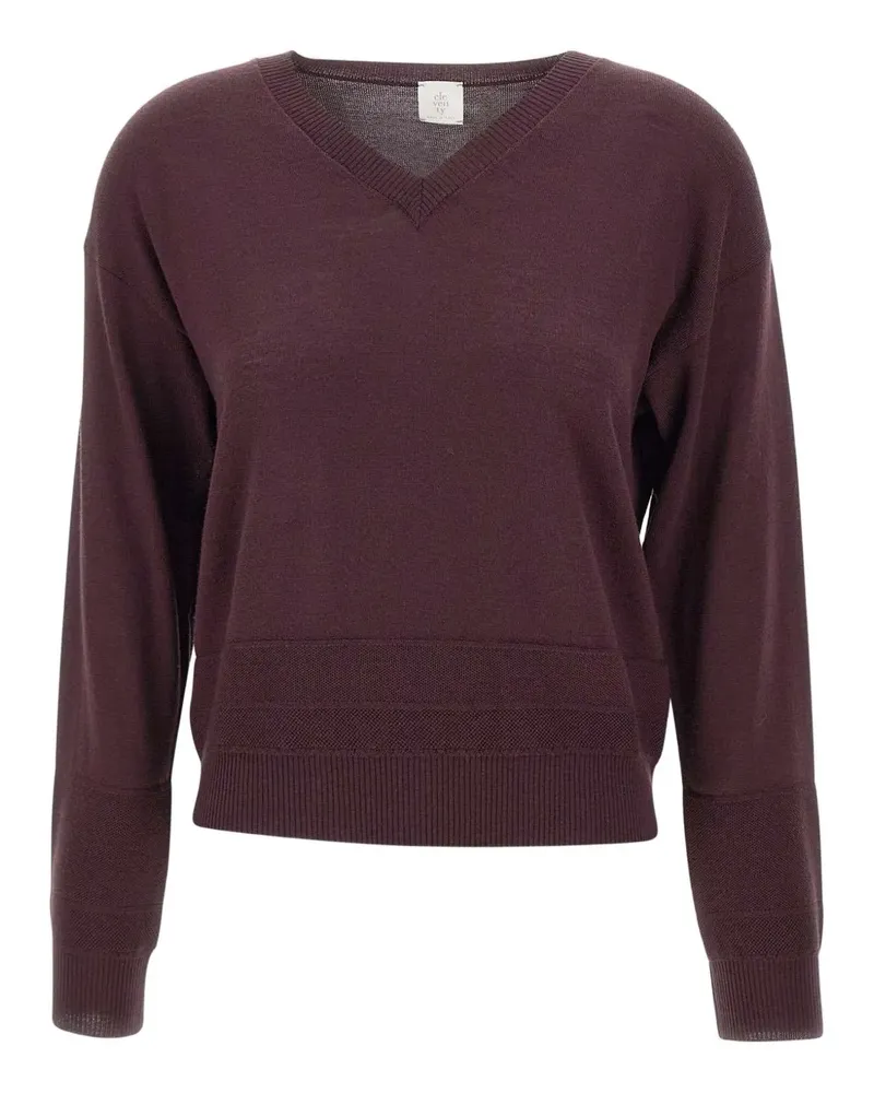 Eleventy Pullover mit V-Ausschnitt - Rot Rot