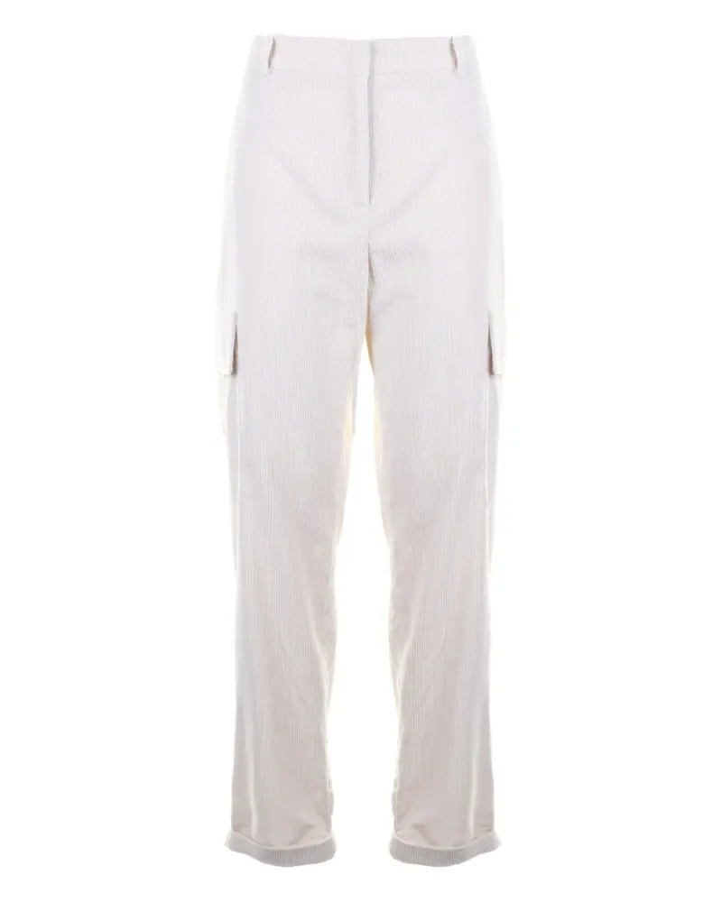 Eleventy pinstriped cargo-pockets trousers - Nude Nude
