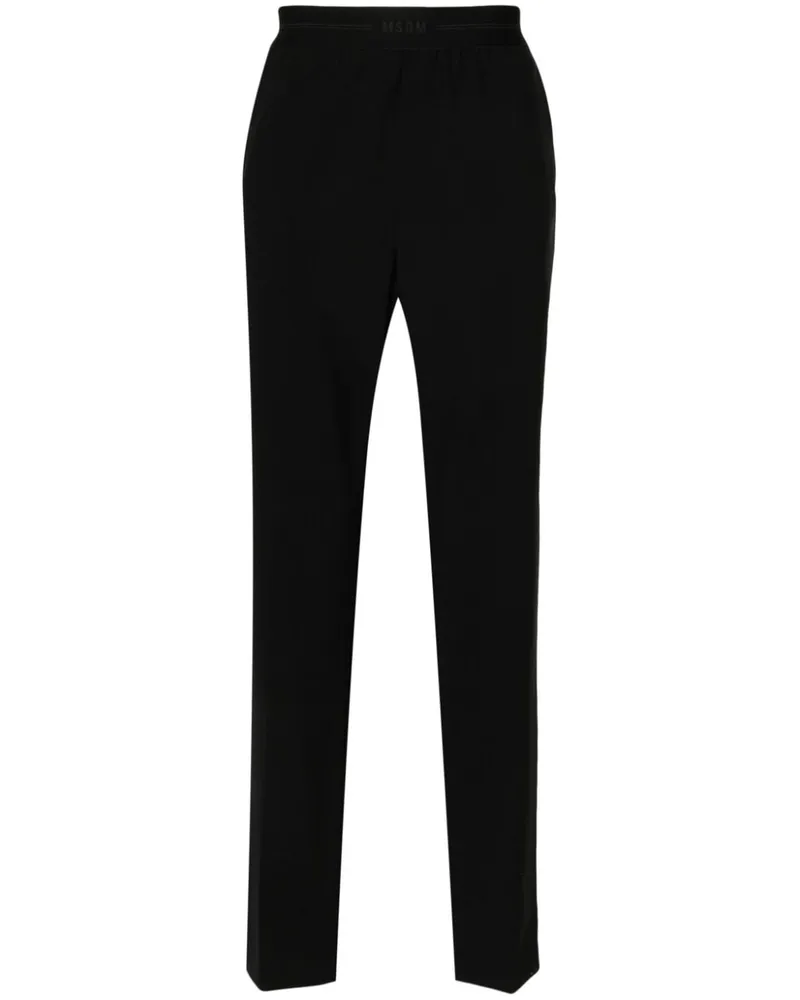 MSGM Tapered-Hose mit Logo-Bund - Schwarz Schwarz