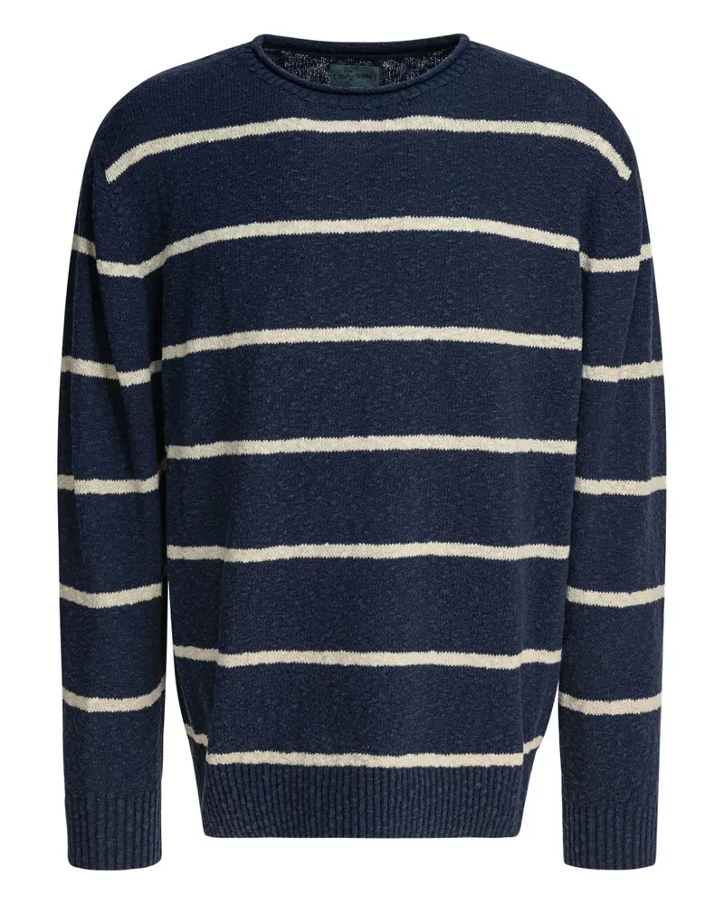 Beams Plus Gestreifter Pullover - Blau Blau