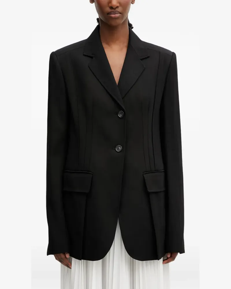 SPORTMAX darted single-breasted blazer - Schwarz Schwarz