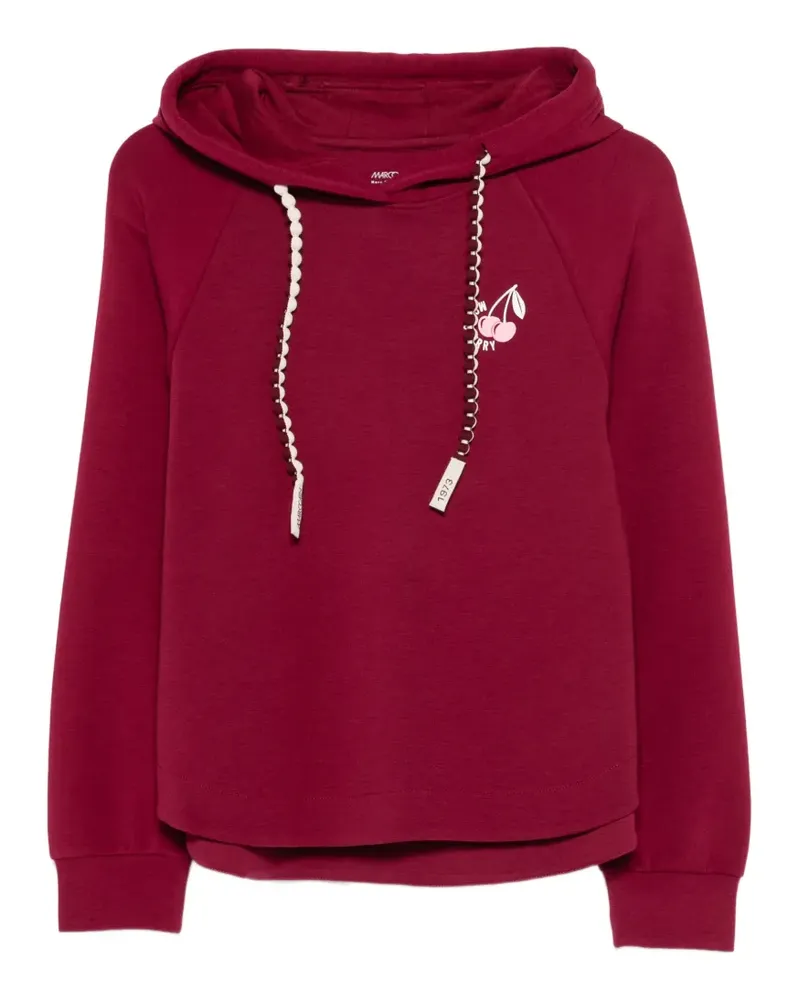 Marc Cain logo-print hoodie - Rot Rot