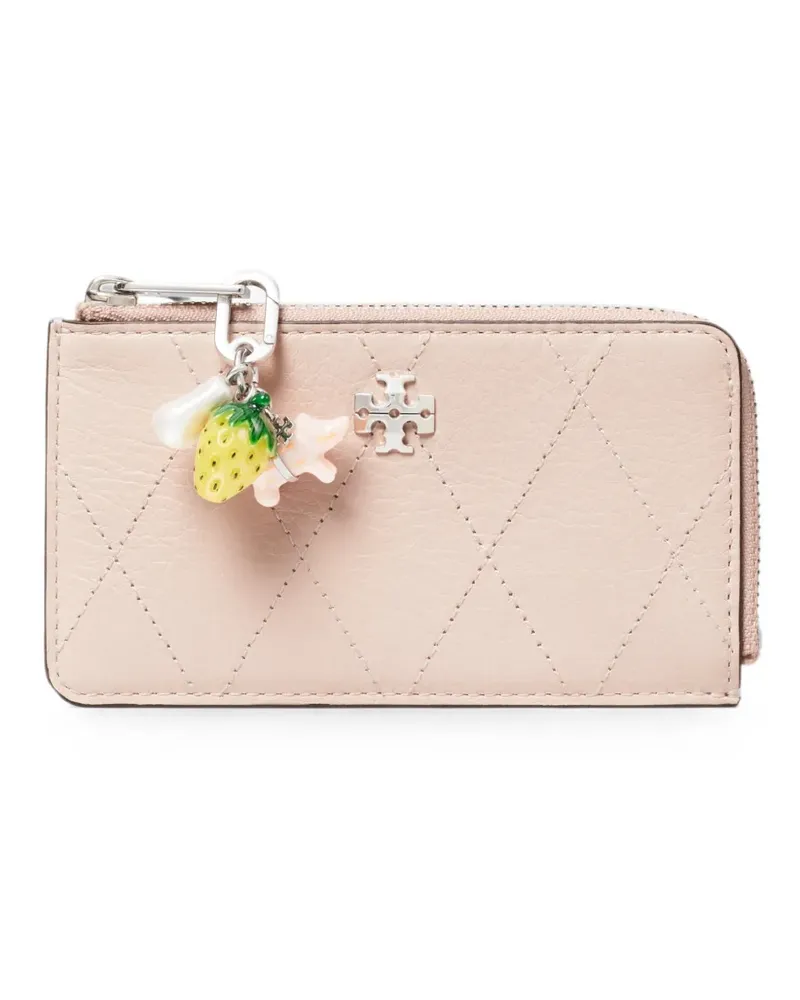 Tory Burch Charlie quilted card case - Rosa Rosa